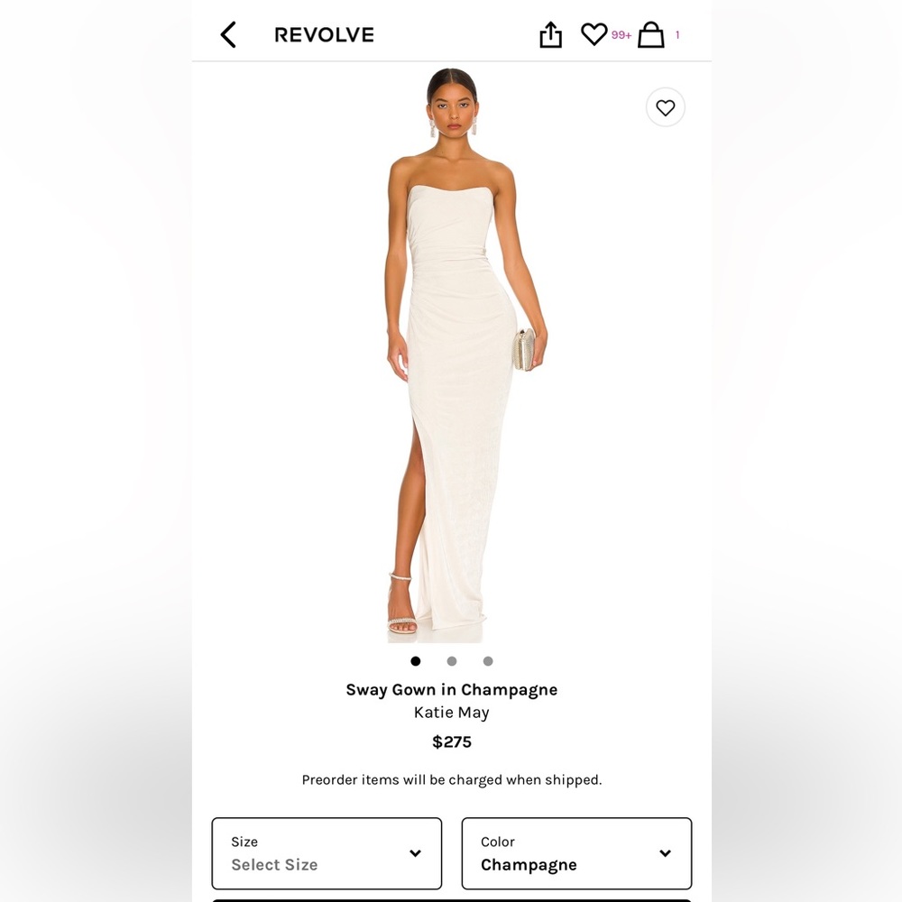 COPY - OUT OF STOCK Katie May Sway Gown in Champagne